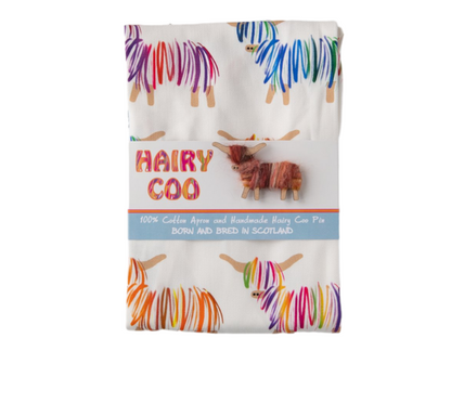 Multicoloured Highland Cow Cotton Apron