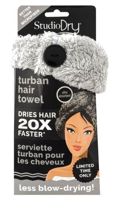 Fluffy Grey Lightweight Design Microfiber Hair Turban Towel