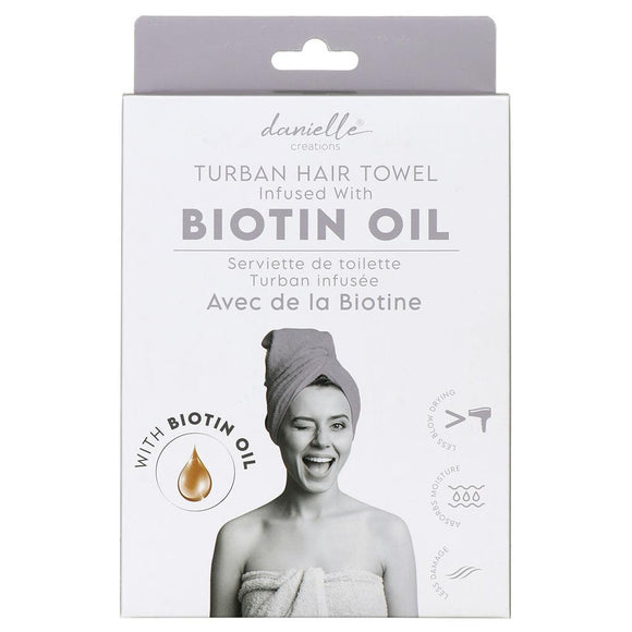 Biotin Oil Infused Lightweight Design Microfiber Hair Turban Towel